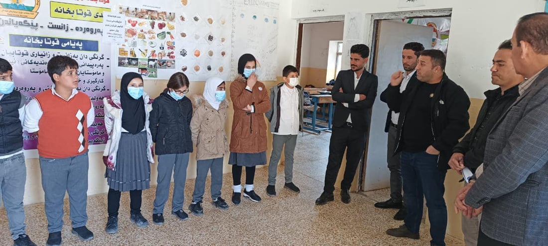 پێداویستى ته‌ندروستى به‌سه‌ر قوتابخانه‌ى گونده‌كانى بالیسان دابه‌ش كرا