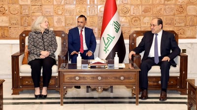 السفيرة الأميركية تنقل تحيات بايدن وتناقش اتفاقية الإطار مع المالكي وفؤاد حسين