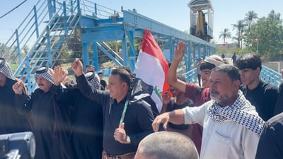Najaf farmers protest as reopened gates cut off rice-crop water