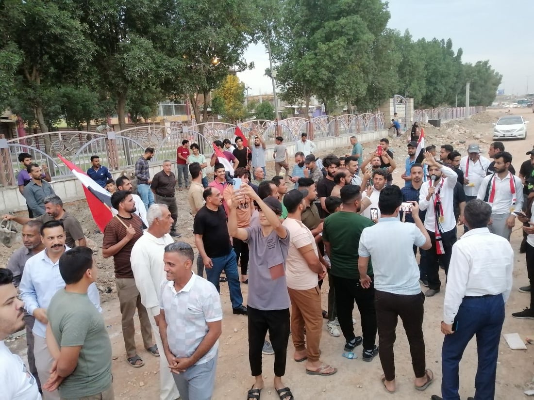 صور: ضرغام ماجد يقود تظاهرة جديدة في الحلة احتجاجاً على تلكؤ العمل بشارع 60