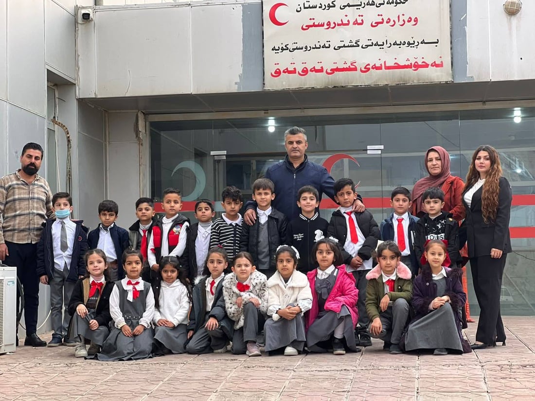 نه‌خۆشخانه‌ى ته‌قته‌ق منداڵانى قه‌زاكه‌ى فێری ددان شووشتن ده‌كات