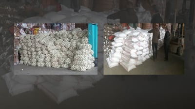 لە ناو بارە پەتاتەدا خوێ و پیازی قاچاخ دەستیبەسەردا گیرا