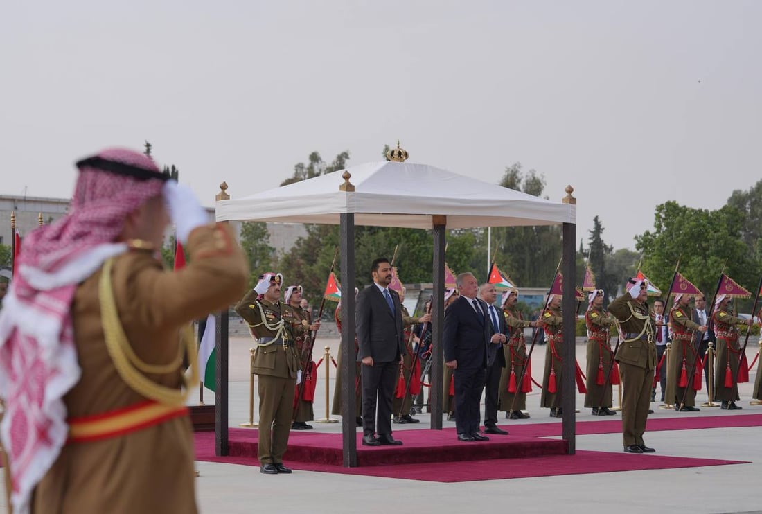 الملك عبد الله الثاني يستقبل الزيدي في عمّان بمراسم رسمية