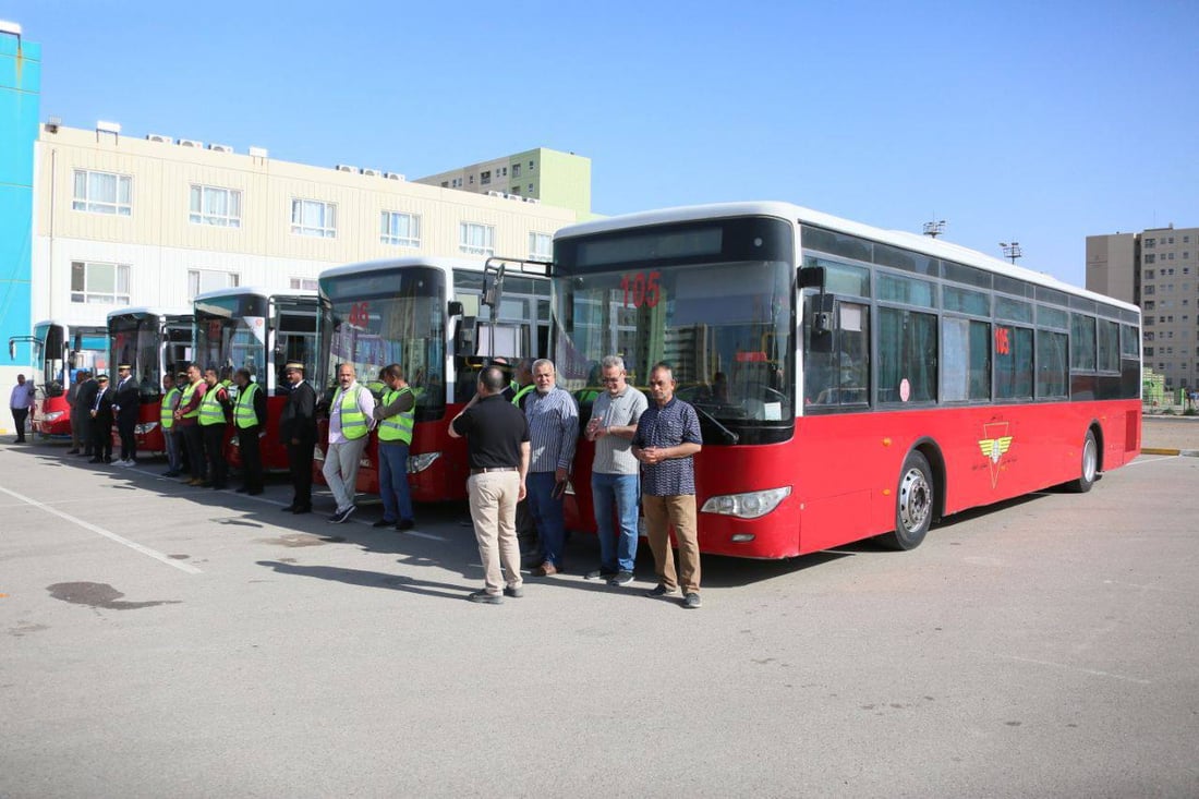 من بسماية إلى باب المعظم.. صور من افتتاح باص المسافرين الجديد في بغداد