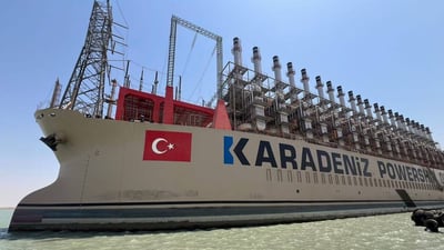 First Turkish power ship arrives in Iraq to boost electricity supply