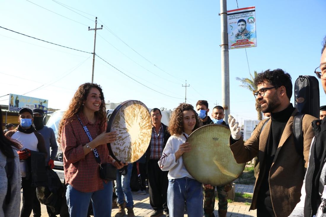 اليوم العالمي للتطوع في سنجار… الجميع شاركوا بتنظيف المدينة