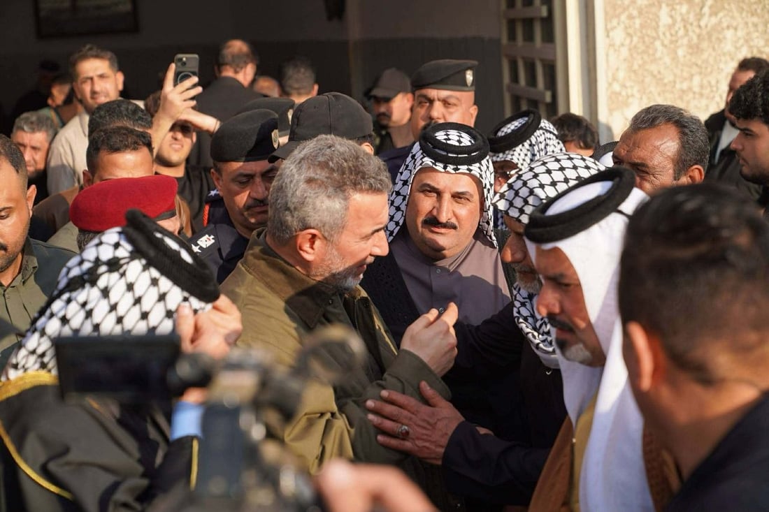 صور: أبو فدك في الأنبار لتعزية عوائل ضحايا القصف الأميركي