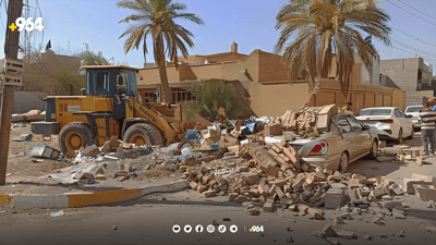 دیواری بینایەکی حکومی بەسەر ئۆتۆمبێلی هاوڵاتیەکدا رووخا