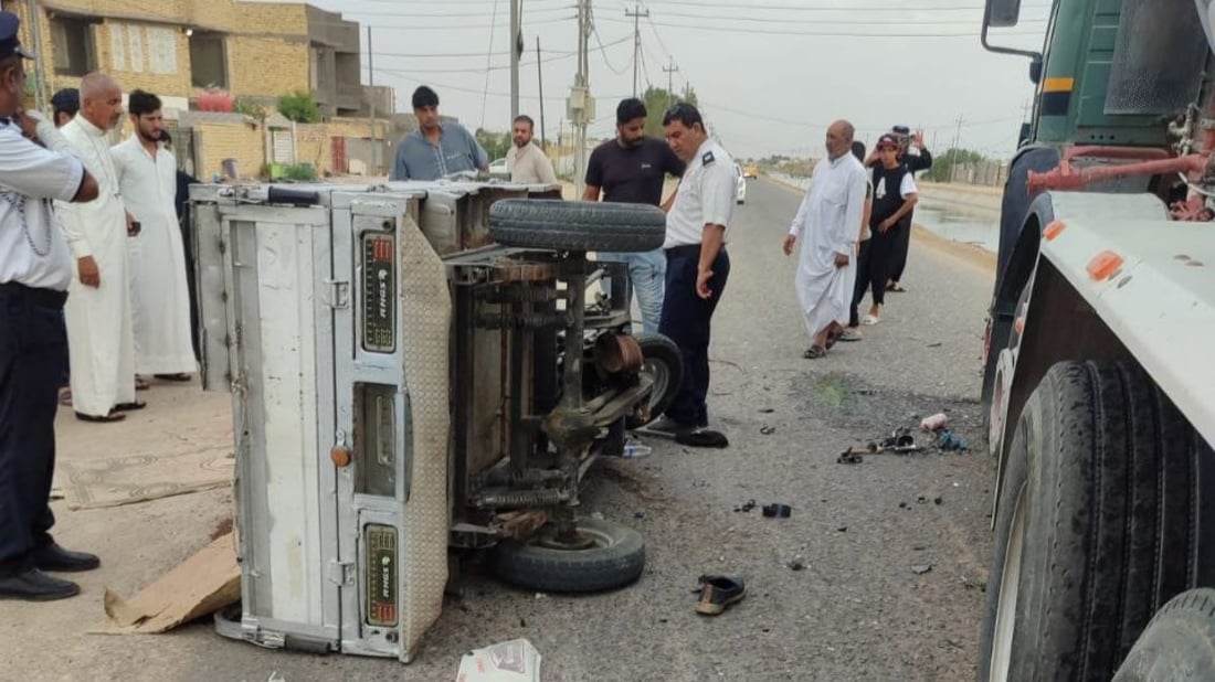 مصرع شخص وإصابة 3 في حادث تصادم بين “خباطة وستوتة” بالناصرية