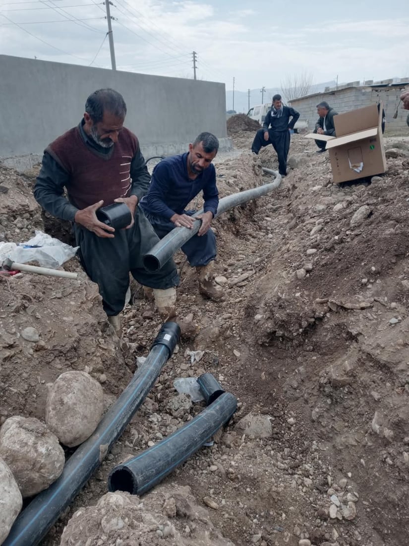 گوندی خەندەکە لە ناحیەی ژاراوە گرفتی کەمی ئاویان نەما