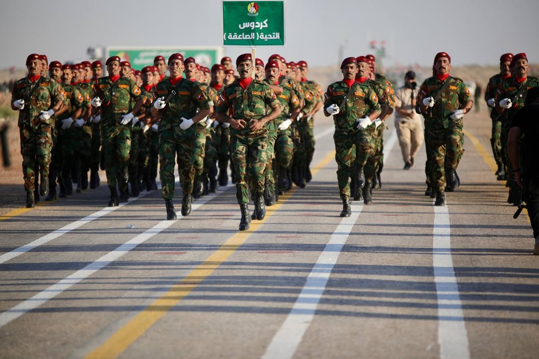 صور: فرقة العباس تستعرض “الجاهزية القتالية” بمشاركة طائرات الهليكوبتر