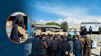 Charity organization in Halabja distributes aid to families in need