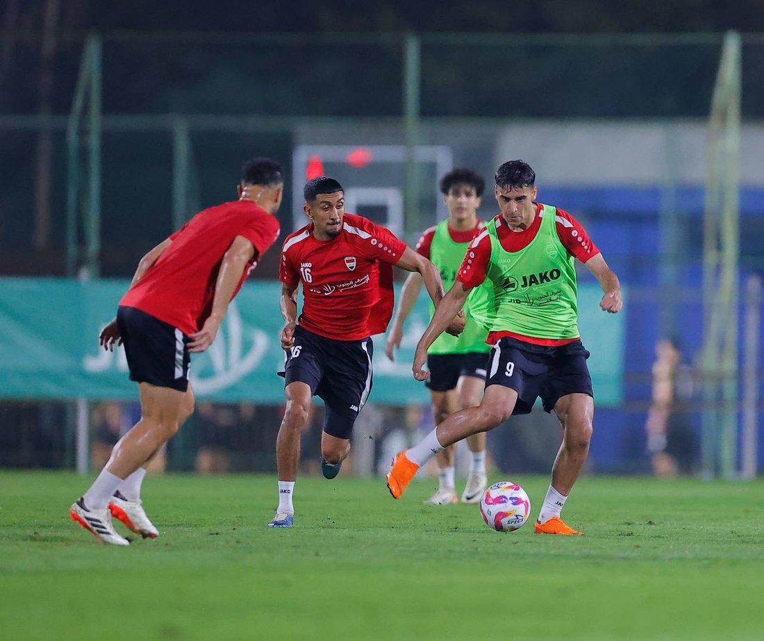 بحضور درجال ويونس محمود.. صور من تدريبات أسود الرافدين قبل مواجهة إندونيسيا