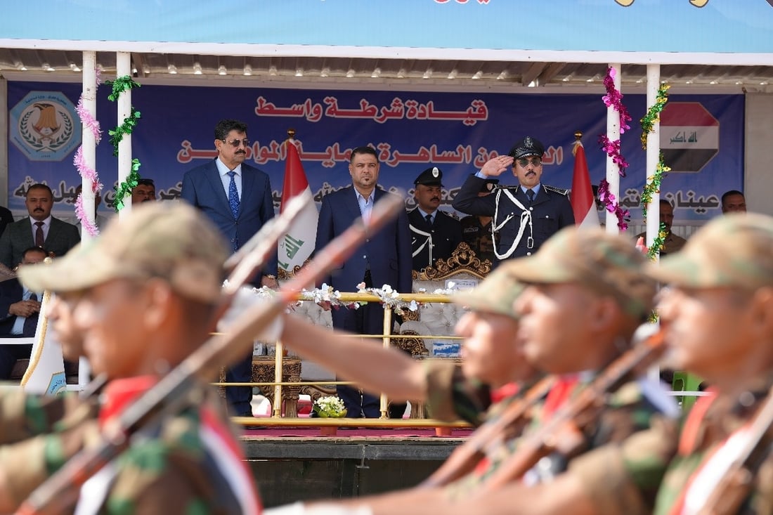 صور من الاستعراض العسكري لخريجي دورة عقود الشرطة في واسط