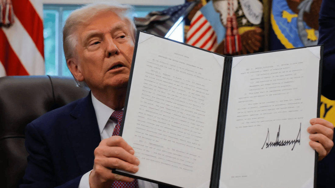 ترەمپ ناوی وەزارەتی بەرگری گۆڕی بۆ وەزارەتی جەنگ