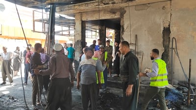 Fire destroys stores in Kalar’s Rizgari subdistrict, heavy losses reported
