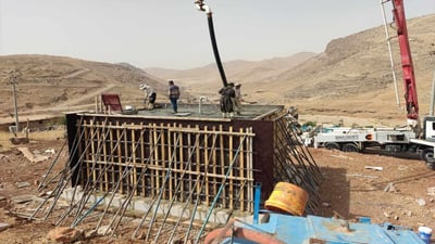 تانکی ئاو بۆ گوندێک دروستکرا کە پلانی بەنداوی هەیە