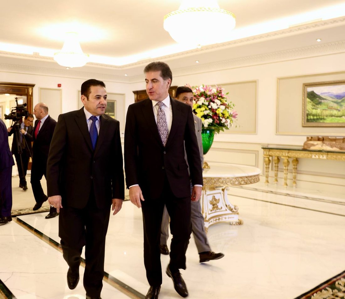 Al-Araji visits Erbil for talks on border security, Baghdad-Erbil ties, and PKK disarmament