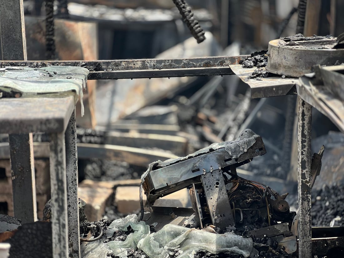 ئاگرەکەى جادەى غەزالى سێ کۆشکى سووتاند