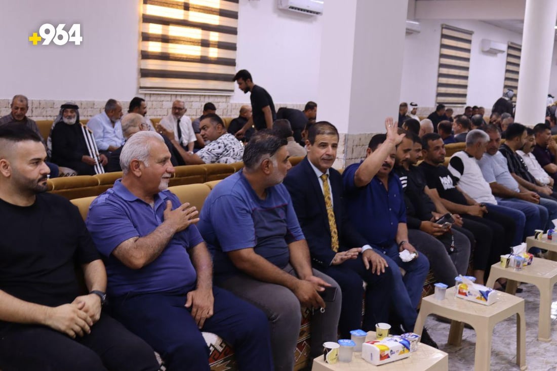 صور: فرقة كاظم الساهر أول الحاضرين.. فاتحة كريم العراقي بمسجد والده في زيونة