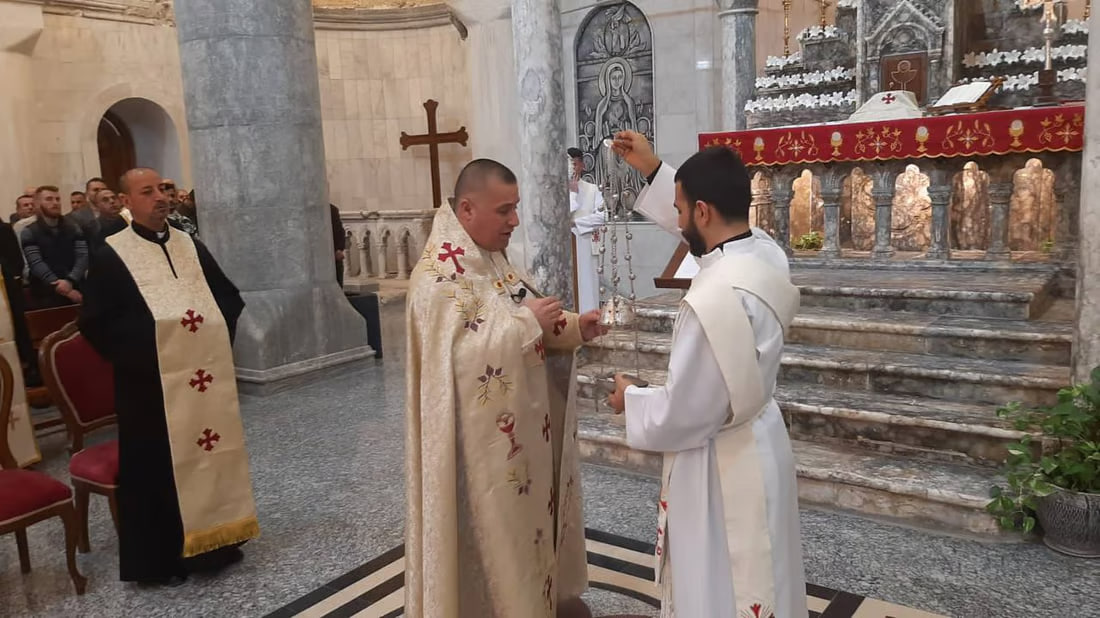 Photos: New Year’s eve mass in Hamdaniya