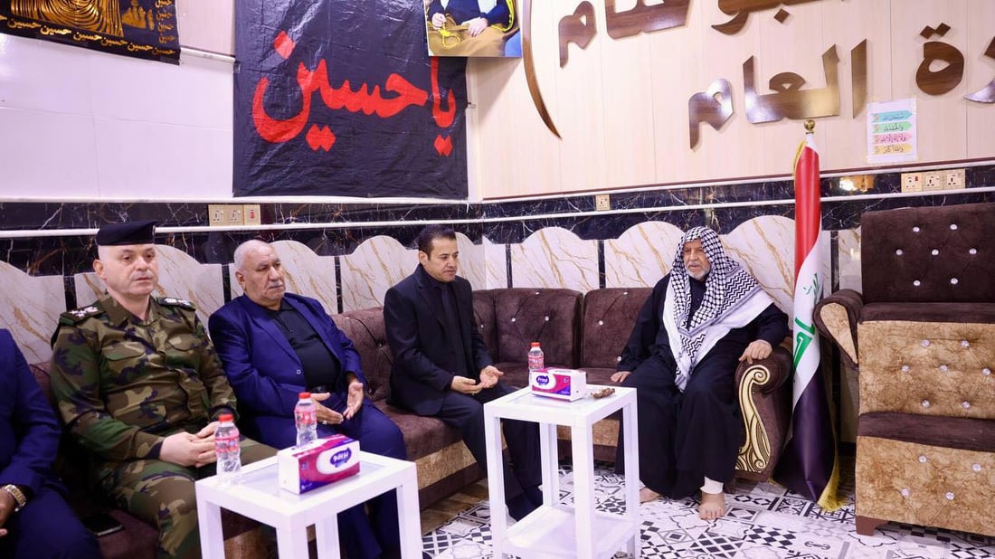 قاسم الأعرجي يعزي كريم عليوي بوفاة نجليه عبد الله وزين العابدين