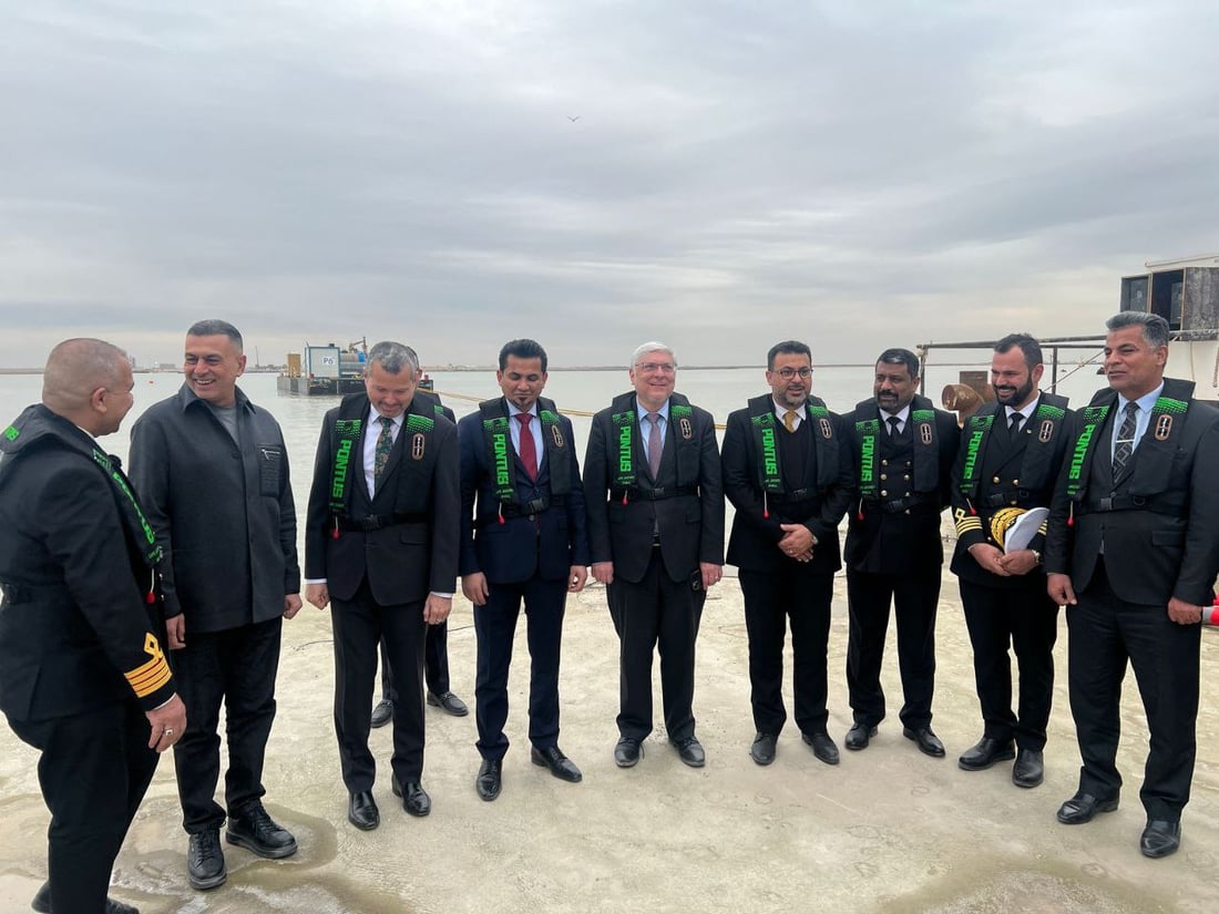 صور: جعفر الصدر في ميناء الفاو برفقة العيداني وIMO