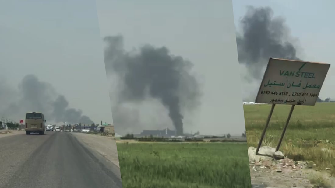 ئاگرێک لە کارگەیەکی شیش لە شەقامی مەخمور کەوتووەتەوە