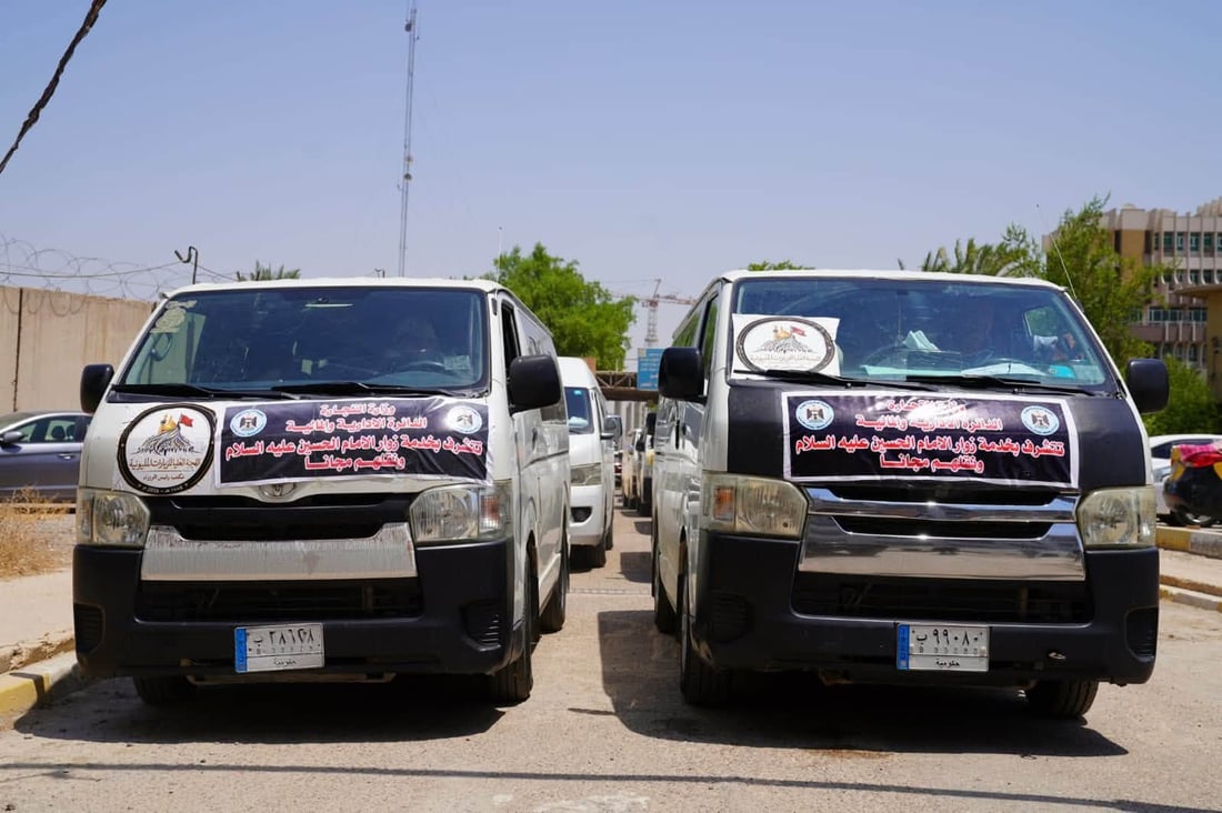 صور: شاحنات لنقل زوار الأربعين.. وزارة التجارة تحرك أسطولها الخدمي