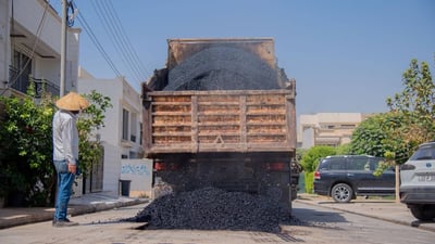 شارەوانیی هەولێر 407 تۆن قیری لە شەقامەكاندا بەكارهێناوە