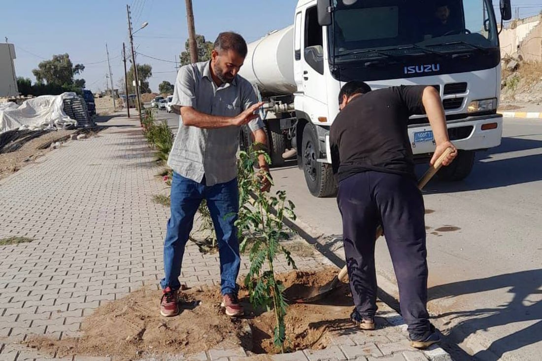 داقوق: حملة زراعة بدأت من “الثقلين” وحي الموظفين ولن تتوقف (صور)