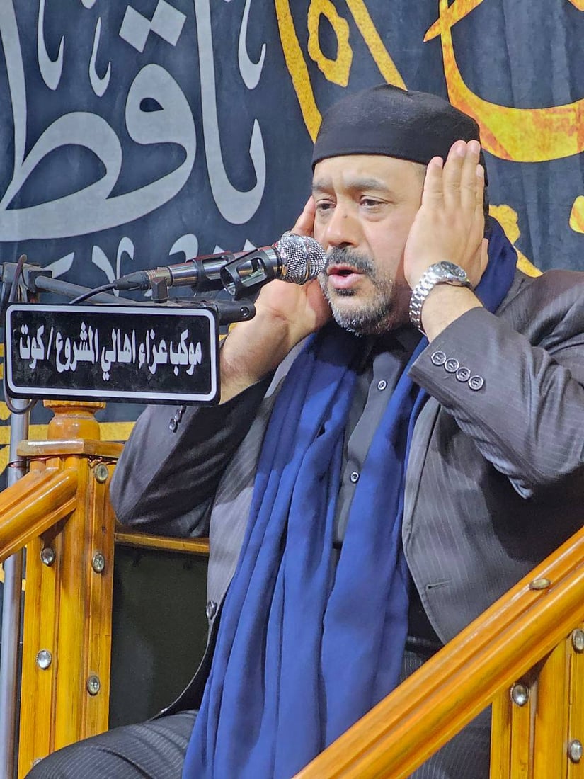 أدى مقدمة مسلسل “يوسف الصديق”.. القارئ الإيراني كريم منصوري في الكوت (صور)