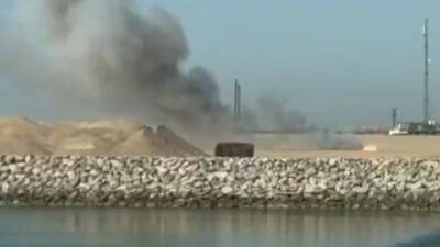 Drone crashes in Grand Faw Port container yard