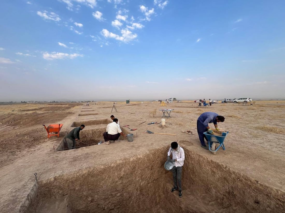 شارەزایانی کورد پشکنین بۆ یەكێك لە پێگە شوێنەوارییەكانی شانشینی ئەدیابین دەکەن