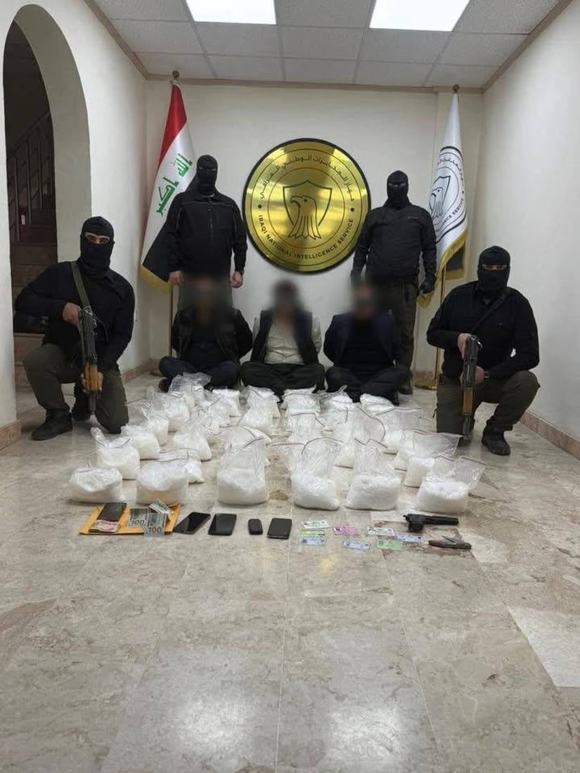 المخابرات العراقية تطيح بشبكة مخدرات دولية بحوزتها 48 كغم من الكريستال