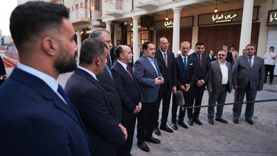 السوداني يفتتح المقطع الأول من شارع الرشيد