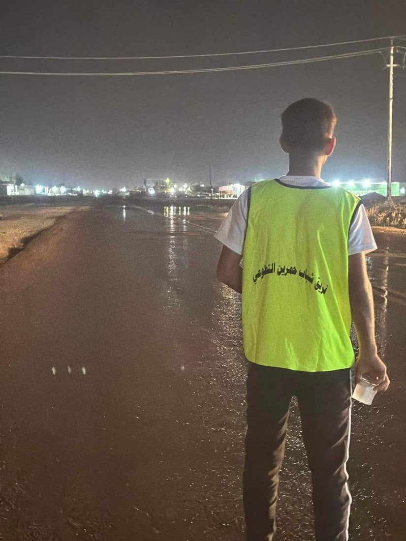 صور: شباب حمرين يغسلون شوارع السعدية وينيرون مقبرة النبي إسماعيل استعدادا للعيد