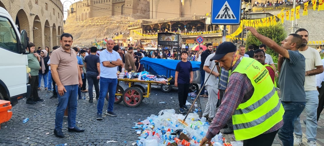 لە رۆژێکدا زیاتر لە 60 تۆن زبڵ لە هەولێر کۆکرایەوە