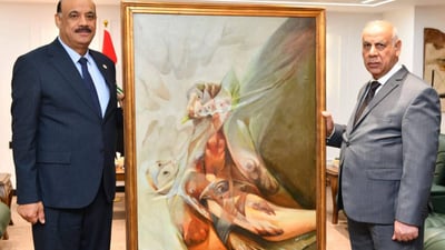 الثقافة تستعيد “صولة الاستشهاد”.. لوحة للفنان هادي نفل مفقودة منذ 2003