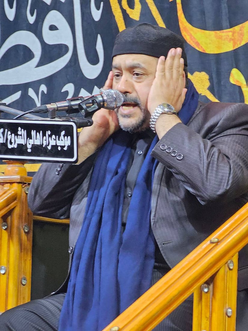 أدى مقدمة مسلسل “يوسف الصديق”.. القارئ الإيراني كريم منصوري في الكوت (صور)