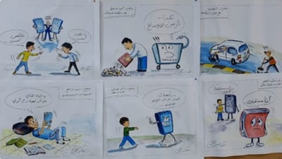 Tal Afar girls complete caricature drawing workshop to address social issues