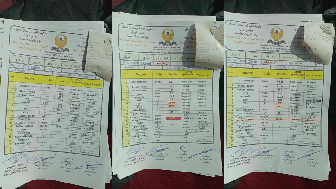 لەکۆی 21 شوێنکار 11ـیان نموونەی گازیان لە پشکنین دەرنەچووە