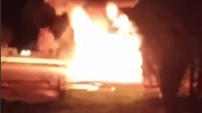 “لاندكروزر” إيرانية في السليمانية قصفتها مسيرة (فيديو)