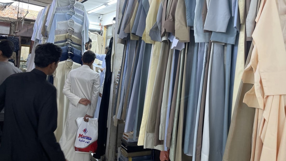 مدن شمال البصرة حتى الجبايش تعتمد على دشاديش القيصرية في المْدينة (صور)