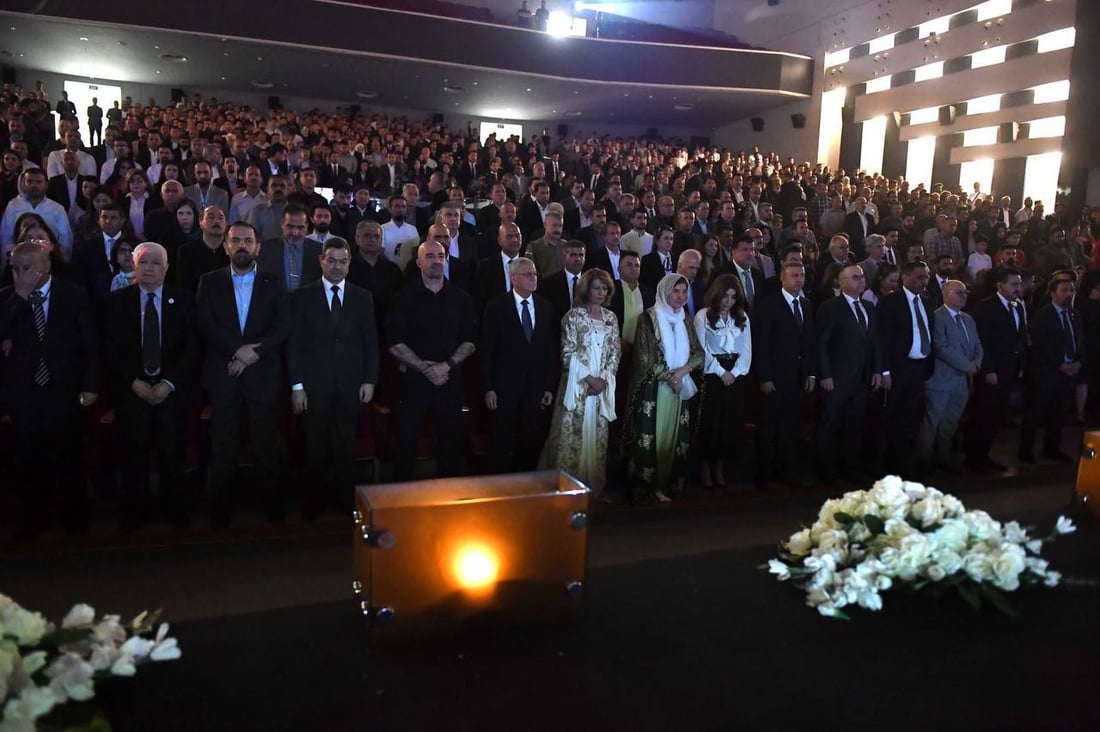 رئاسة الجمهورية: السليمانية كرمت بدرخان بعد عزف النشيدين الوطنيين للعراق وكردستان