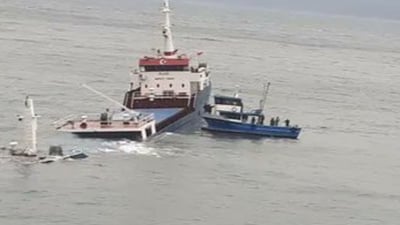 کەشتییەکی بارهەڵگر نووقم بوو