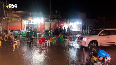 لە خانەقین باران کارەبای بڕی