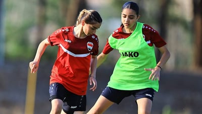 فيديو: فتيات العراق يتدربن في طهران استعداداً لتصفيات كأس آسيا