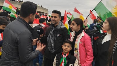 کەلار؛ بە خێزانى بۆ پاڵپشتى لە رۆژئاوا لەسەر شەقامن