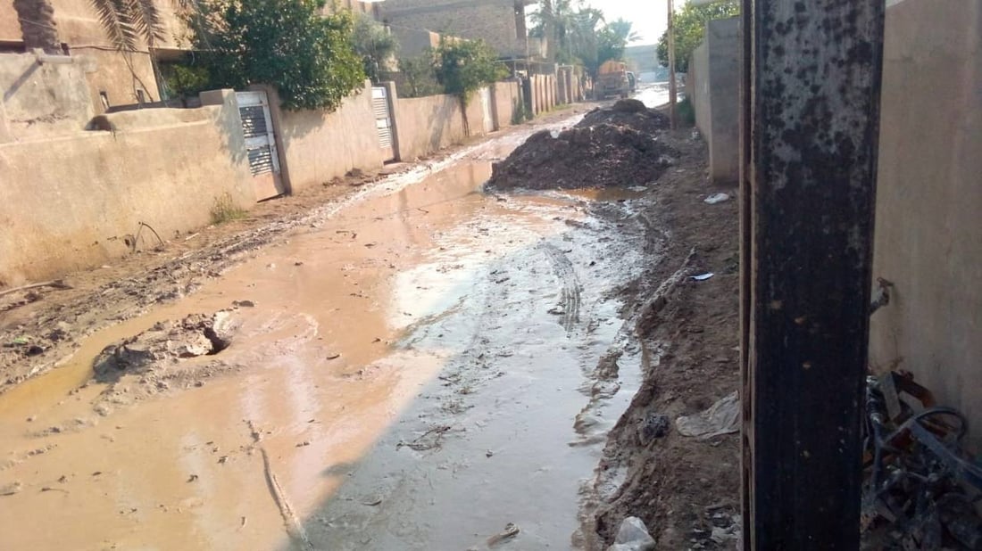 صور من الطارمية: ننتظر المجلس الجديد.. توقف المطر منذ يومين لكن الشوارع مغلقة!